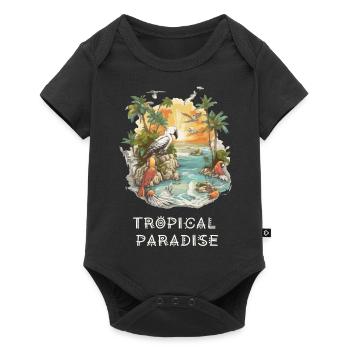 Tropical Paradise - Baby Premium short-sleeve bodysuit - black - Front
