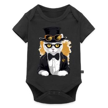 Micky le chat chic - Body à manches courtes Premium Bébé - noir - Devant