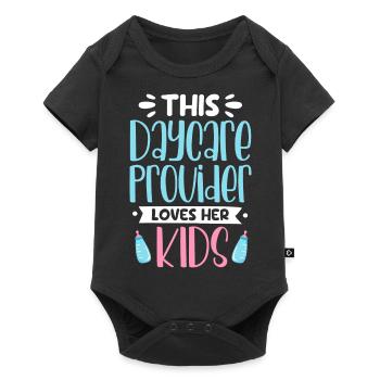 This Daycare Provider Loves Her Kids - Daycare - Baby Premium short-sleeve bodysuit - black - Front