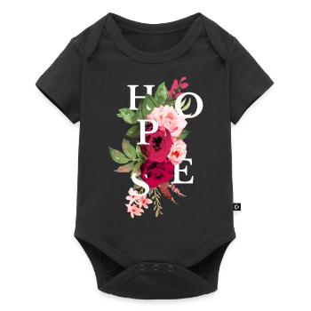 Hopes flowers - Baby Premium short-sleeve bodysuit - black - Front