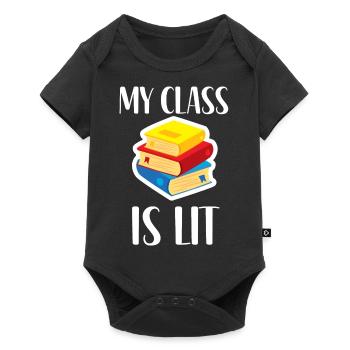 Meine Klasse ist Literatur - Baby Premium Kurzarmbody - Schwarz - Vorne