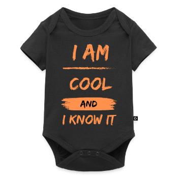 I am cool and I know it - Baby Premium short-sleeve bodysuit - black - Front