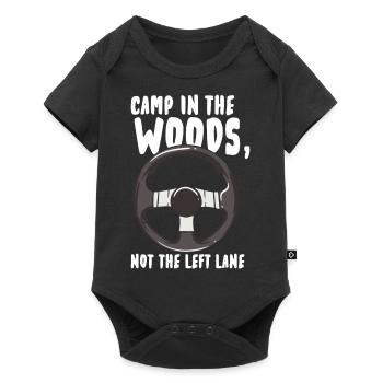 Camp In The Woods Nicht die linke Spur - Baby Premium Kurzarmbody - Schwarz - Vorne