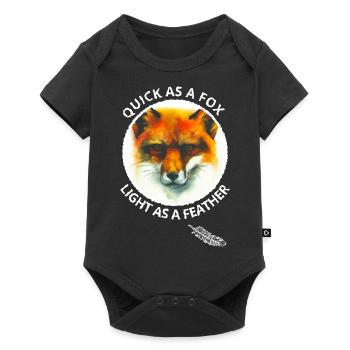 Quick Fox Light Feather Fox Fans Gift - Baby Premium short-sleeve bodysuit - black - Front