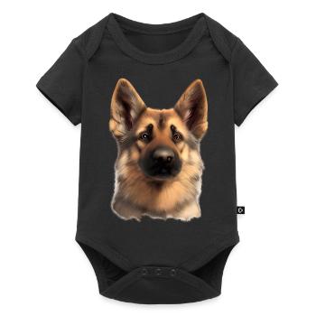 German Shepherd Dog Owner Puppy - Baby Premium short-sleeve bodysuit - black - Front
