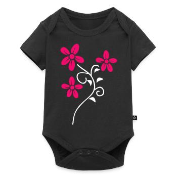 Flower Flower Plant - Baby Premium short-sleeve bodysuit - black - Front
