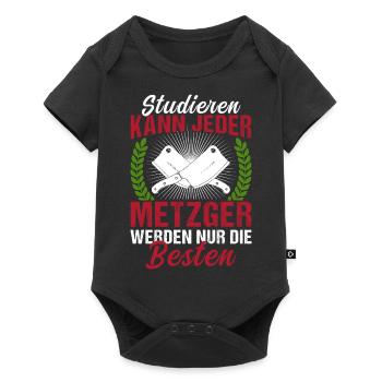 Metzger Schlachter Studieren kann jeder - Baby Premium Kurzarmbody - Schwarz - Vorne