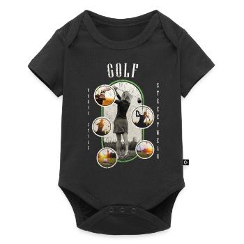Golf Golfing Golfer Sport Hobby Club Vintage - Baby Premium short-sleeve bodysuit - black - Front