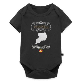 Uganda it´s where my story began - Baby Premium Kurzarmbody - Schwarz - Vorne