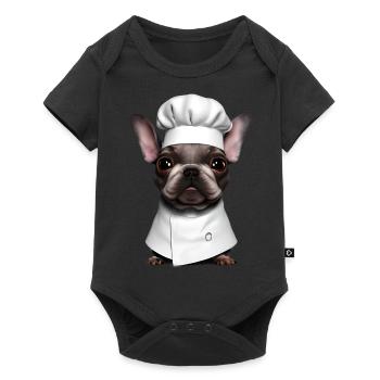 Bulldog Dogs Restaurateur Dog Owner Dog Cooks - Body à manches courtes Premium Bébé - noir - Devant