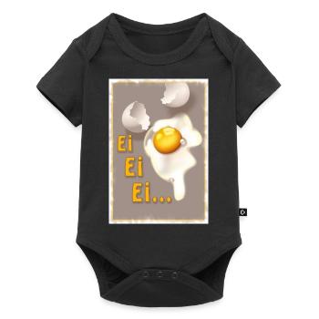 Eieiei - Baby Premium Kurzarmbody - Schwarz - Vorne