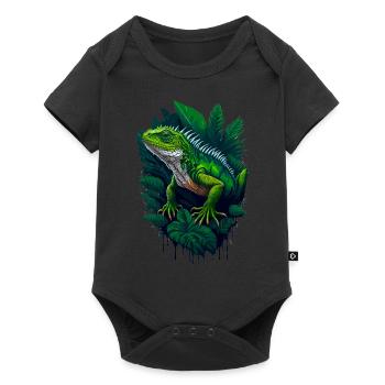 reptile iguana - Baby Premium short-sleeve bodysuit - black - Front