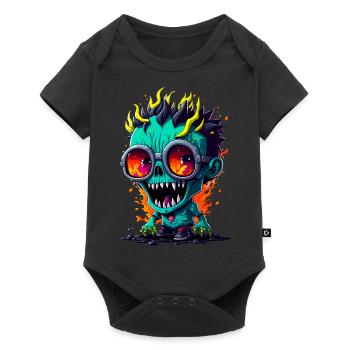 Colorful cool zombie - Baby Premium short-sleeve bodysuit - black - Front