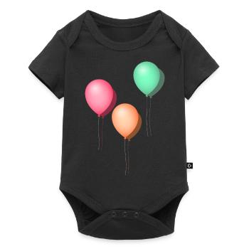 Ballons pastel - Body à manches courtes Premium Bébé - noir - Devant