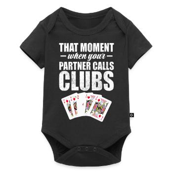 Ce moment où votre partenaire appelle les clubs - Body à manches courtes Premium Bébé - noir - Devant