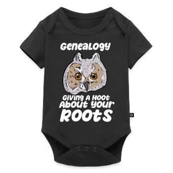 Genealogie, die sich um Ihre Wurzeln kümmert - Baby Premium Kurzarmbody - Schwarz - Vorne