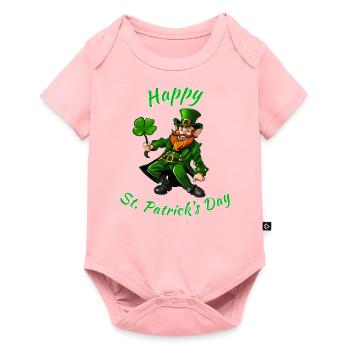 Joyeuse fête de la Saint-Patrick - Body à manches courtes Premium Bébé - rose - Devant
