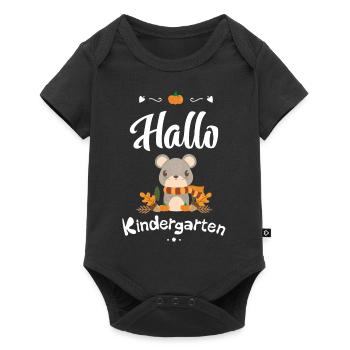 süßes Maus Design mit Herbstmotiven - Baby Premium Kurzarmbody - Schwarz - Vorne