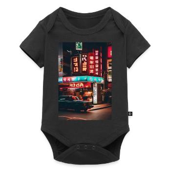 Tokyo Neon II - Baby Premium short-sleeve bodysuit - black - Front