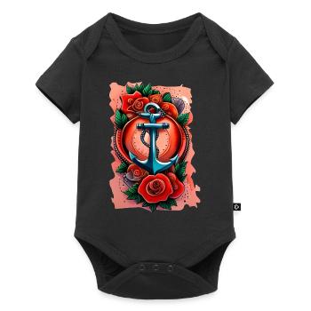 Anchor - Baby Premium short-sleeve bodysuit - black - Front