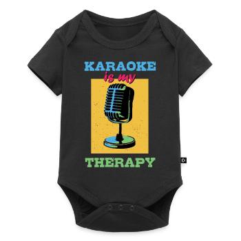Le karaoké est ma thérapie - Body à manches courtes Premium Bébé - noir - Devant