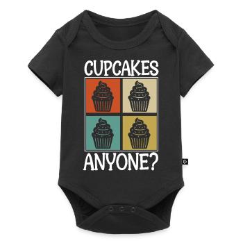Retro Baking Pastry Chef Cool Cupcakes Anyone - Baby Premium short-sleeve bodysuit - black - Front