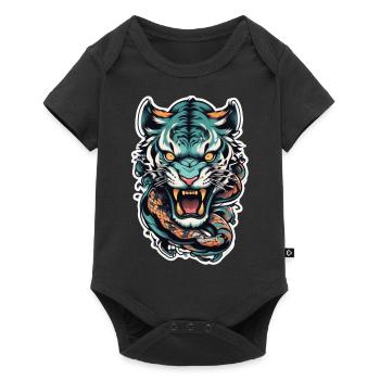 Tiger Japanese tattoo - Baby Premium short-sleeve bodysuit - black - Front