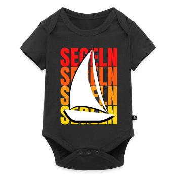 Segeln: Freiheit auf dem Wasser - Baby Premium Kurzarmbody - Schwarz - Vorne