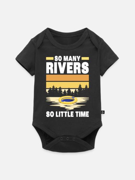 River Tubing - Baby Premium Kurzarmbody - Schwarz