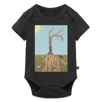 Hiver force intérieure - Body à manches courtes Premium Bébé - noir - Devant