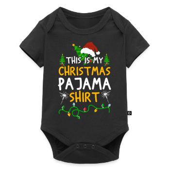 Christmas Santa Claus Gingerbread Reindeer Winter - Baby Premium short-sleeve bodysuit - black - Front