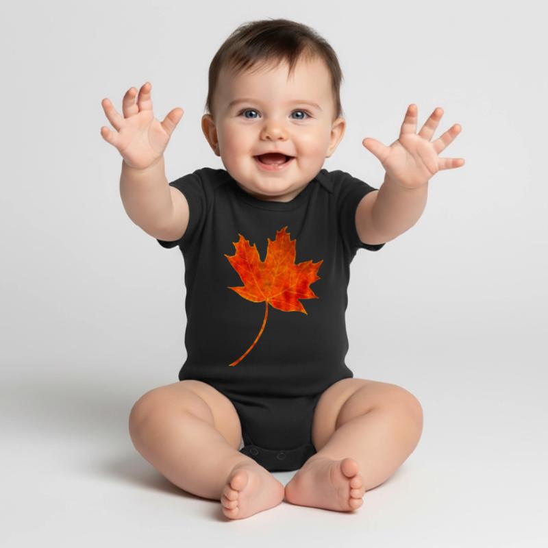 Maple leaf Baby Premium short-sleeve bodysuit