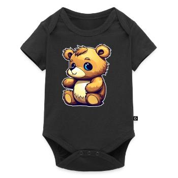 Cute Little Teddy Bear - Baby Premium short-sleeve bodysuit - black - Front