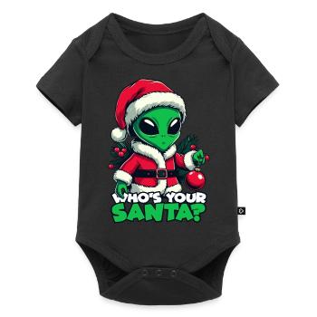 Père Noël Alien - Body à manches courtes Premium Bébé - noir - Devant