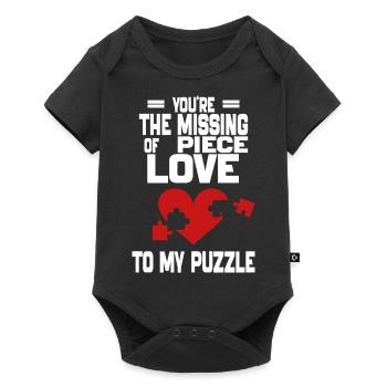 Valentine's Day 2024 Quotes Lovers Day Gift - Body à manches courtes Premium Bébé - noir - Devant