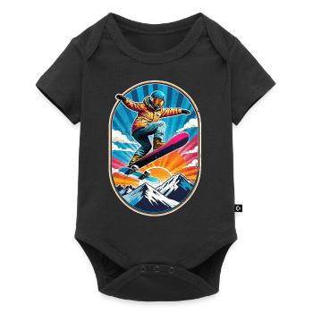 snowboard neige et ski - Body à manches courtes Premium Bébé - noir - Devant