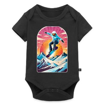 snowboard neige et ski - Body à manches courtes Premium Bébé - noir - Devant