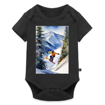 Snowboarder I - Body à manches courtes Premium Bébé - noir - Devant