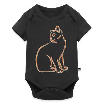 Croquis de chat - Body à manches courtes Premium Bébé - noir - Devant