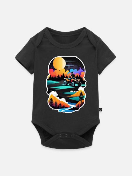 Quad & Offroad - Baby Premium Kurzarmbody - Schwarz