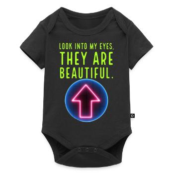 Beautiful eyes - Baby Premium Kurzarmbody - Schwarz - Vorne