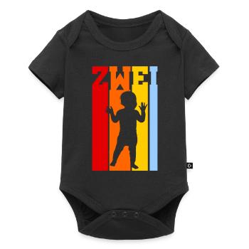 Zwei Jahr alt - Baby - Alter - Kleinkind - Baby Premium Kurzarmbody - Schwarz - Vorne