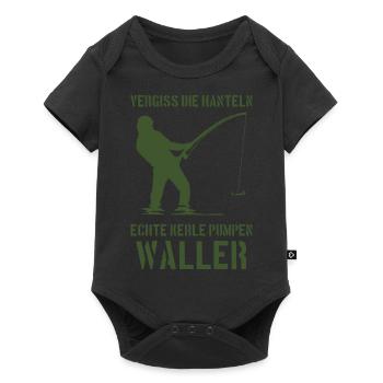 Vergiss die Hanteln echte Kerle pumpen Waller - Baby Premium Kurzarmbody - Schwarz - Vorne