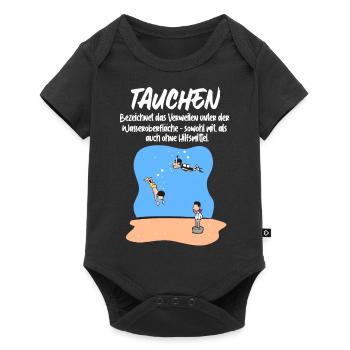 Tauchen Bezeichnet Das Verweilen Unter Der - Baby Premium Kurzarmbody - Schwarz - Vorne