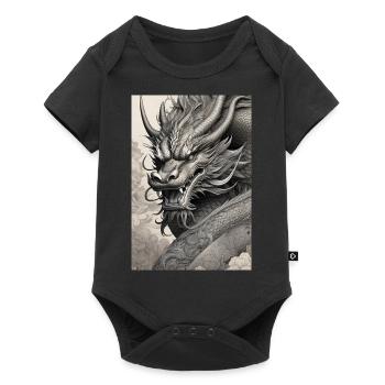 Jahr des Drachen III - Baby Premium Kurzarmbody - Schwarz - Vorne