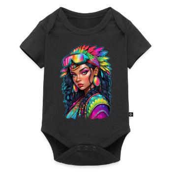 Afro Woman - Beauty - Baby Premium short-sleeve bodysuit - black - Front