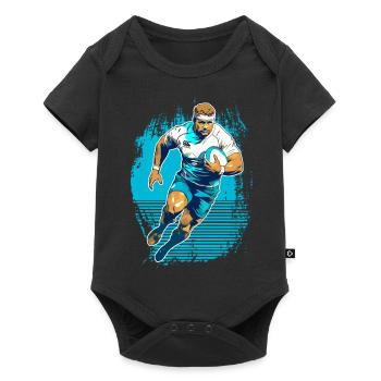Rugby cadeau chemises droles - Body à manches courtes Premium Bébé - noir - Devant