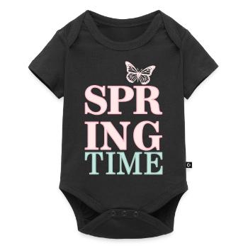 Spring Time - Spring is here! - Baby Premium short-sleeve bodysuit - black - Front
