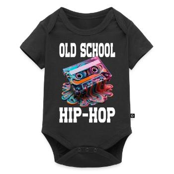 Old School Hip Hop Retro Melting Cassette - Body à manches courtes Premium Bébé - noir - Devant