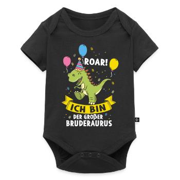 Ich Werde Ein Großer Bruder - Baby Premium Kurzarmbody - Schwarz - Vorne